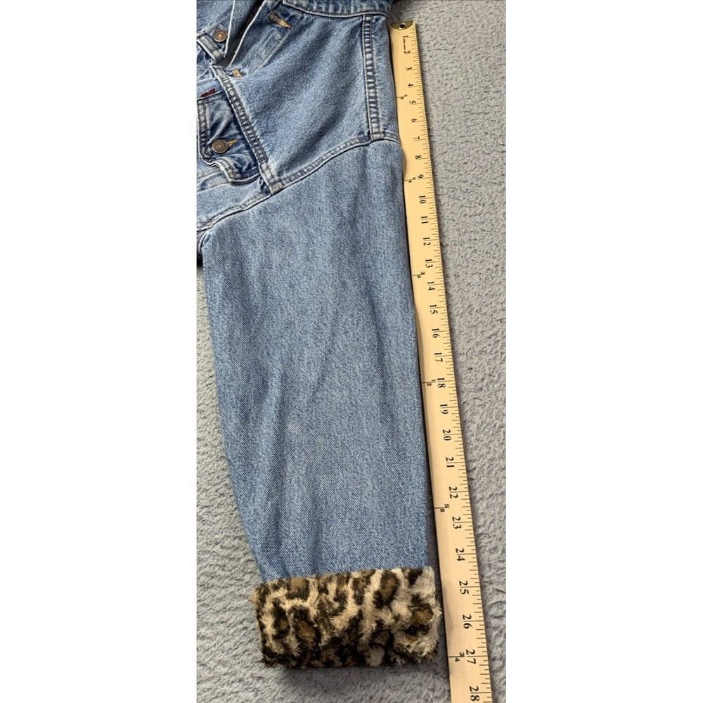 Reformation Levis Denim Jacket Womens Size Medium Collar and Cuffs Animal Print - Picture 3 of 16